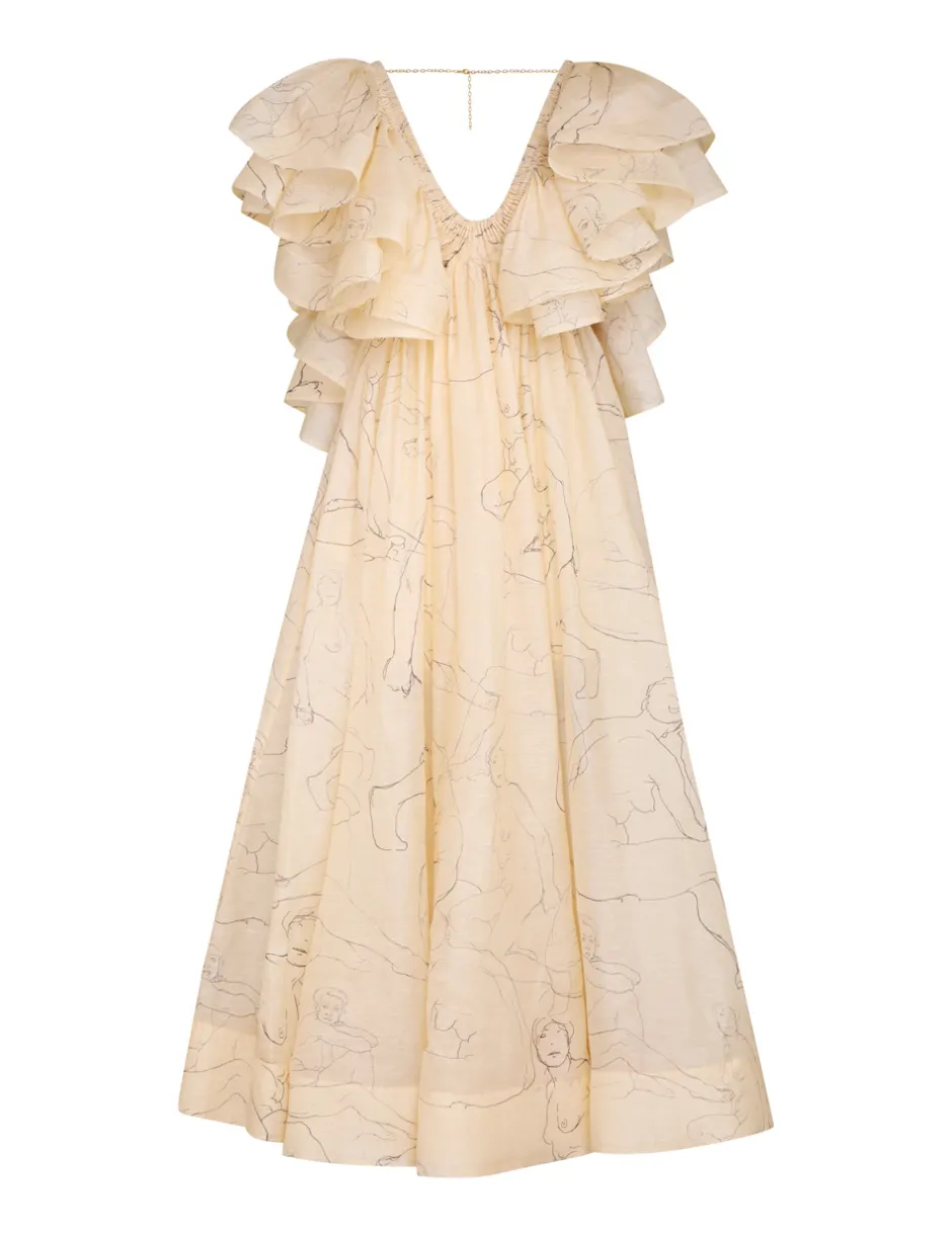 Clearance ZIMMERMANN Luminosity Ruffle Gown