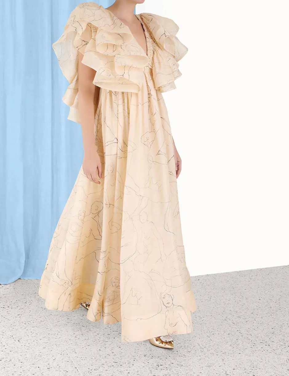 Clearance ZIMMERMANN Luminosity Ruffle Gown