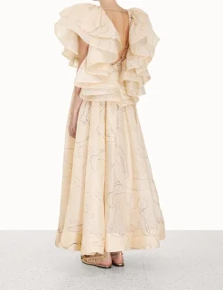 Clearance ZIMMERMANN Luminosity Ruffle Gown