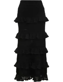 Clearance ZIMMERMANN Luminosity Ruffle Midi Skirt