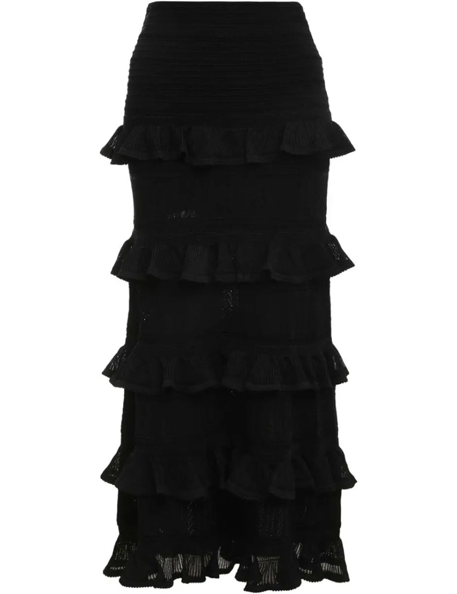 Online ZIMMERMANN Luminosity Ruffle Midi Skirt