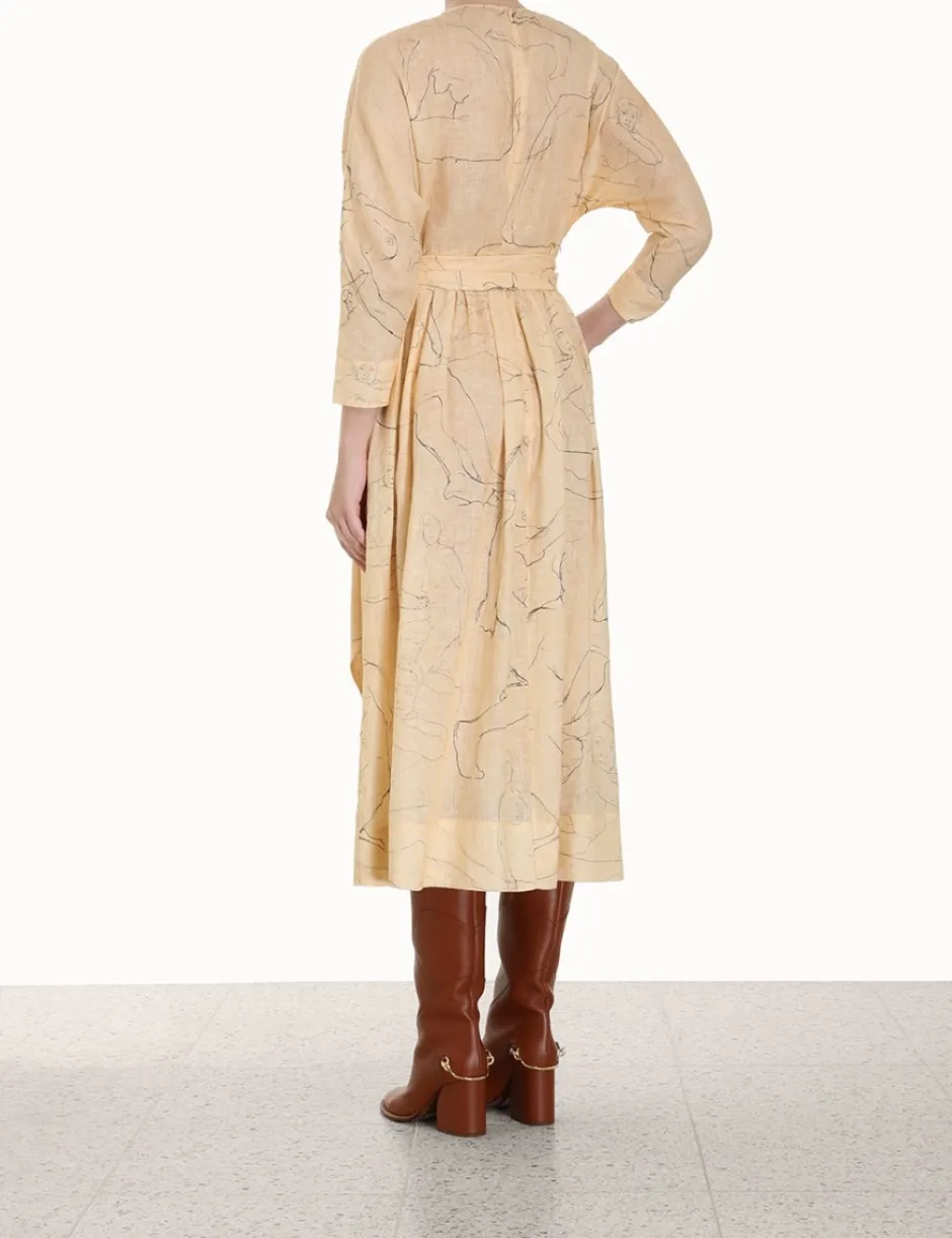 Best ZIMMERMANN Luminosity Tie Midi Dress