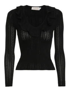 Best ZIMMERMANN Luminosity V-Neck Ruffle Top