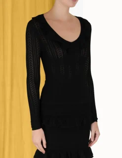 Discount ZIMMERMANN Luminosity V-Neck Ruffle Top
