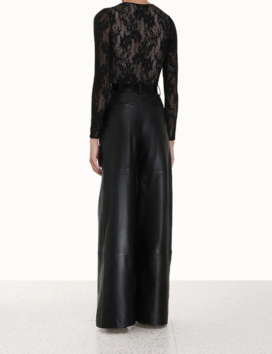 Discount ZIMMERMANN Luminosity Wide Leather Pant