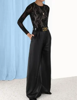 Discount ZIMMERMANN Luminosity Wide Leather Pant