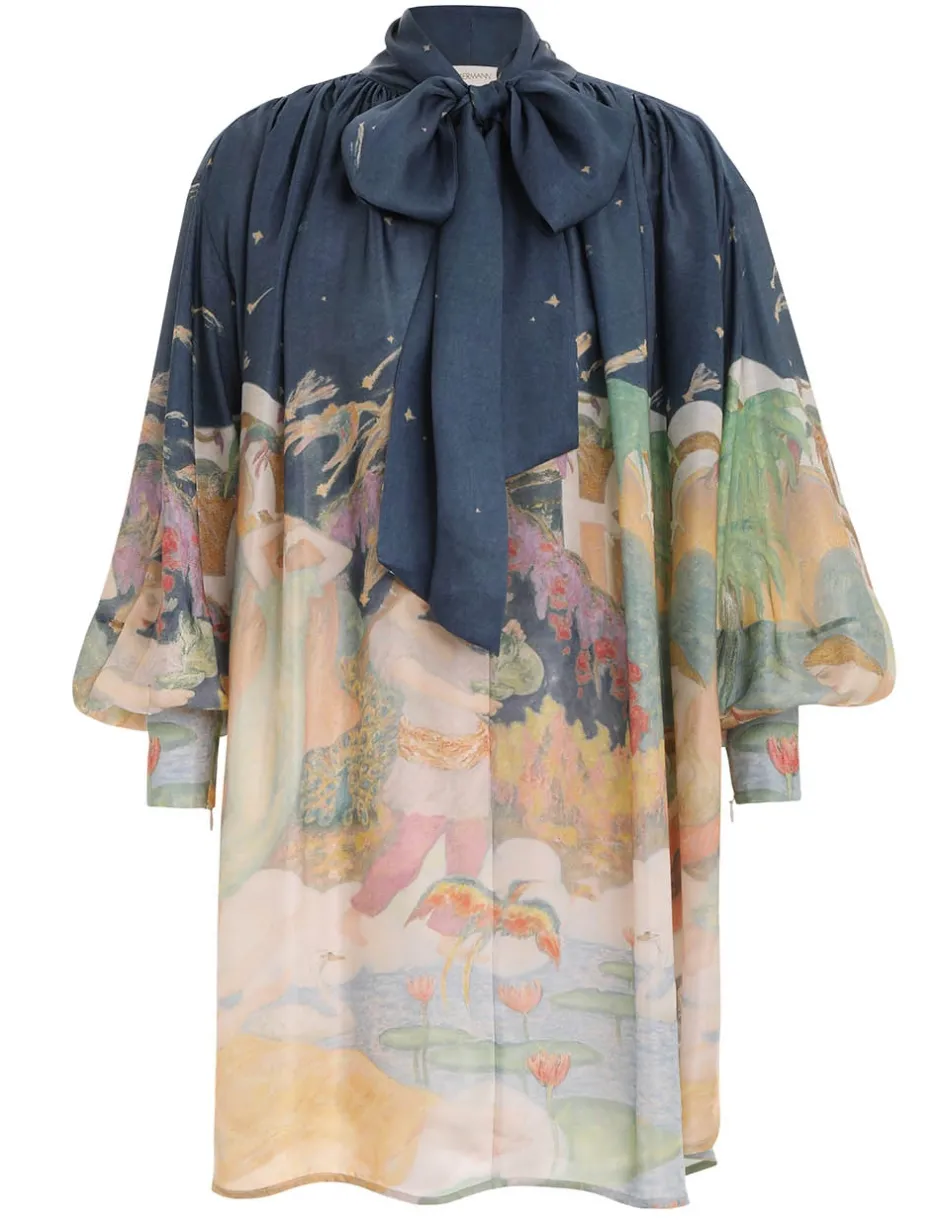 Clearance ZIMMERMANN Lyrical Barrel Mini Dress