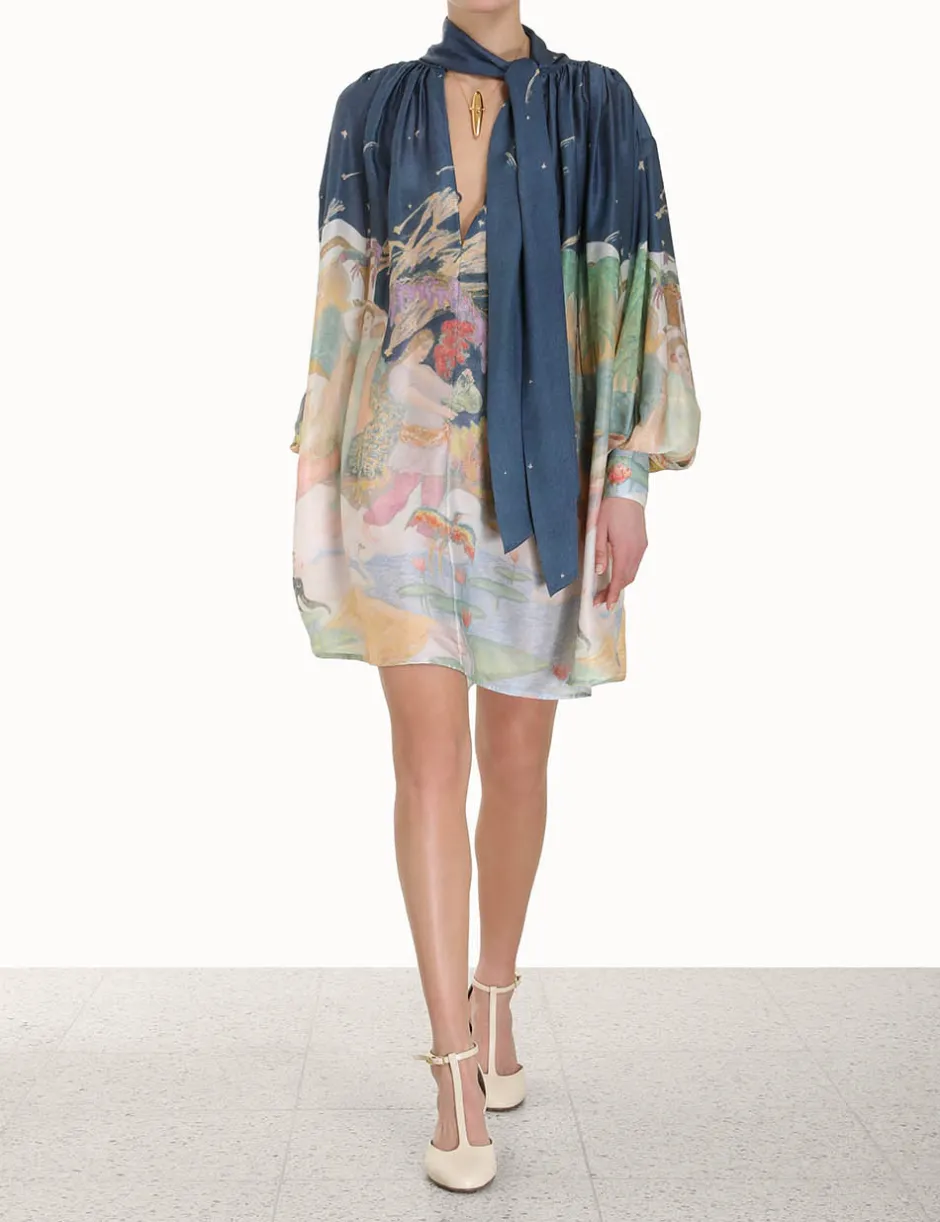 Clearance ZIMMERMANN Lyrical Barrel Mini Dress
