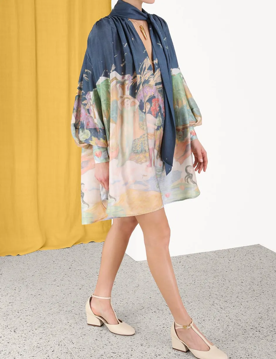 Clearance ZIMMERMANN Lyrical Barrel Mini Dress