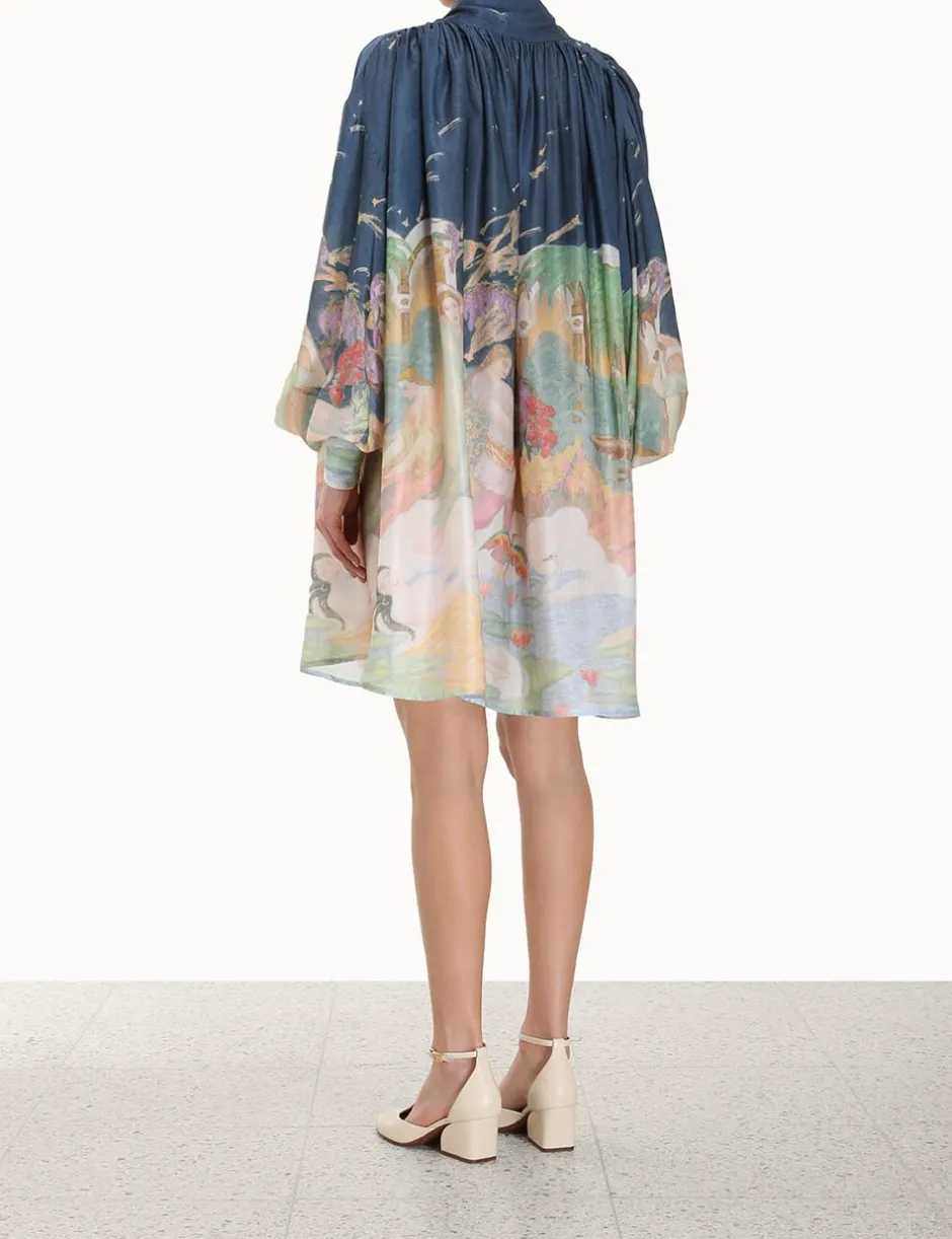Clearance ZIMMERMANN Lyrical Barrel Mini Dress