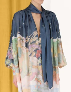 Clearance ZIMMERMANN Lyrical Barrel Mini Dress