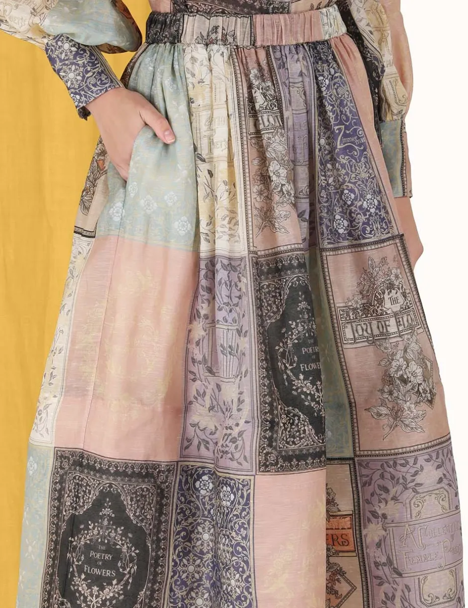 Hot ZIMMERMANN Lyrical Book Print Midi Skirt