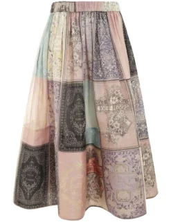 ZIMMERMANN Lyrical Book Print Midi Skirt