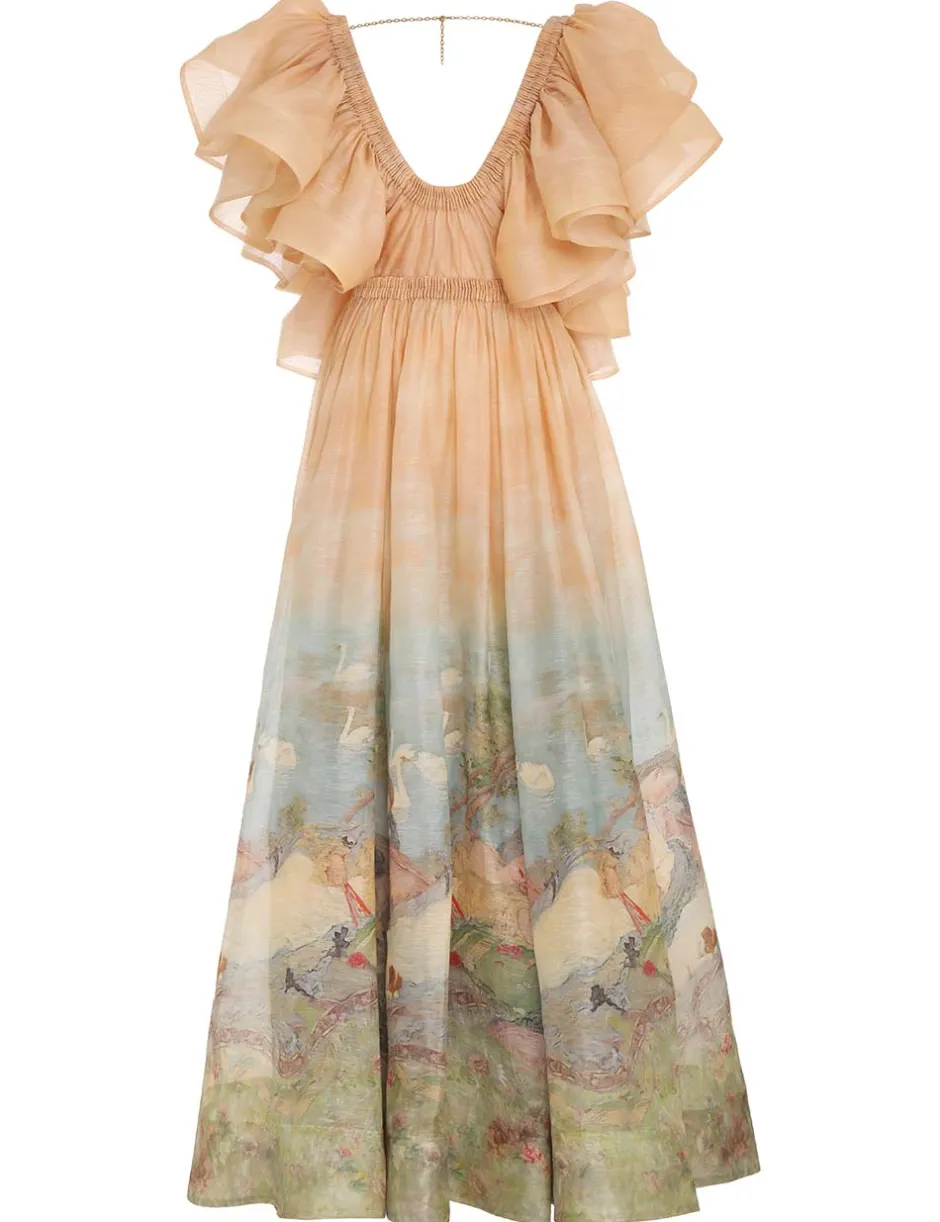 ZIMMERMANN Lyrical Frill Neck Gown