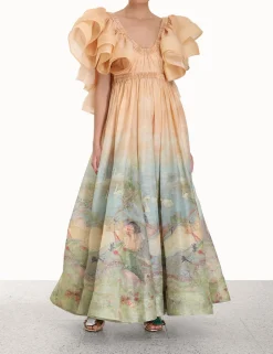 ZIMMERMANN Lyrical Frill Neck Gown