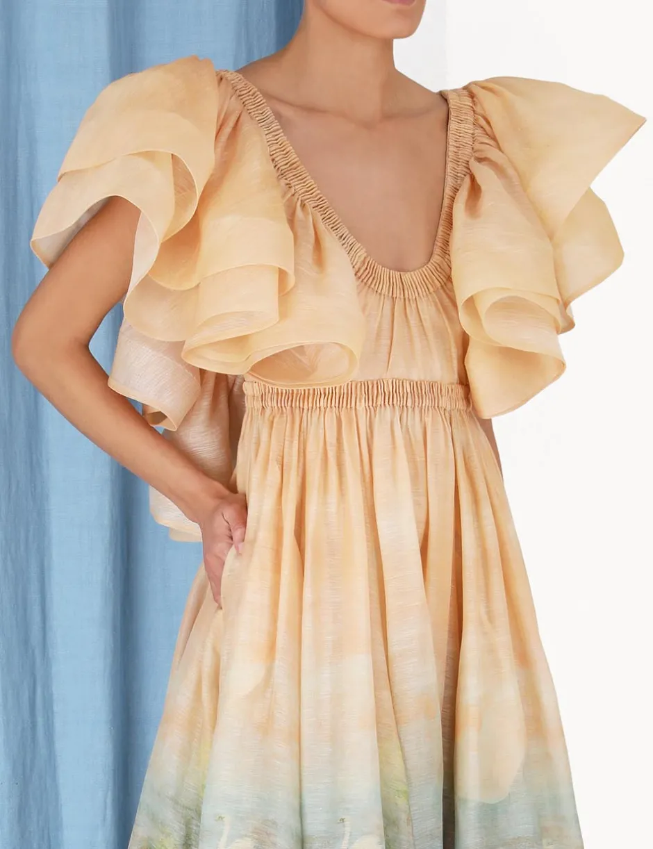 ZIMMERMANN Lyrical Frill Neck Gown