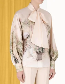 Sale ZIMMERMANN Lyrical Neck Tie Blouse