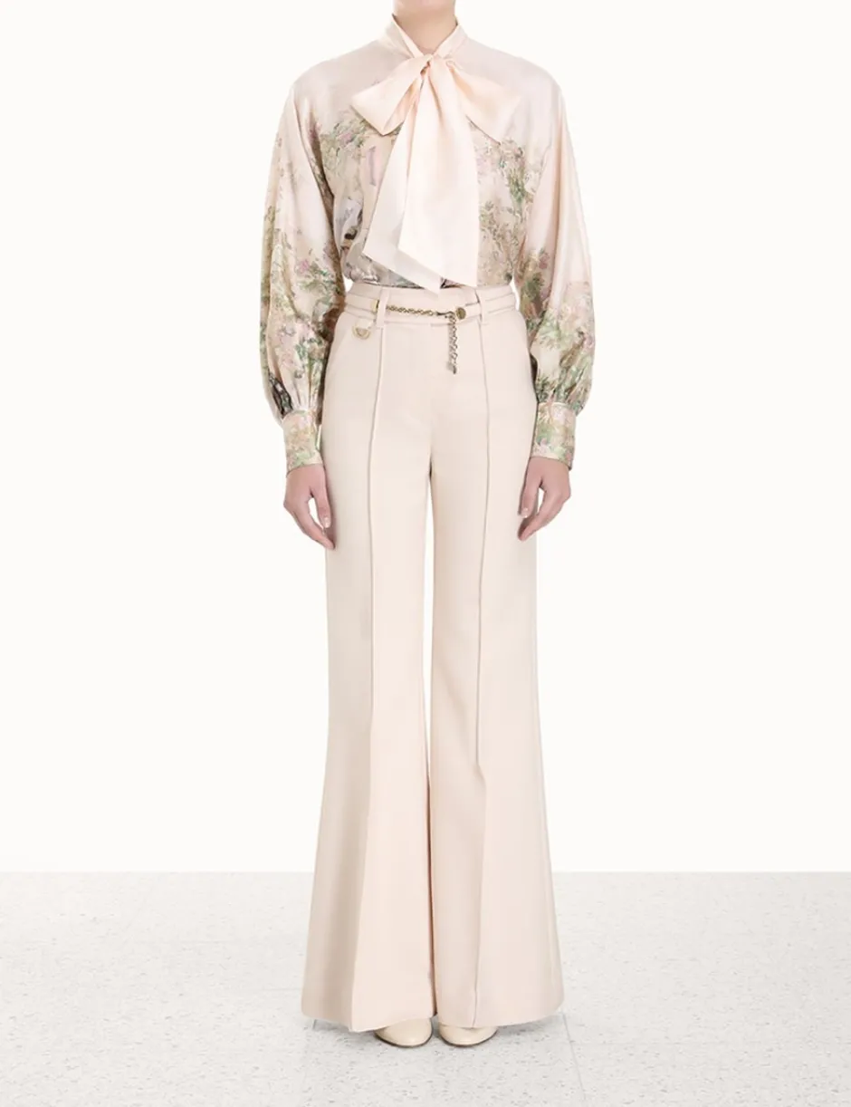 Hot ZIMMERMANN Lyrical Neck Tie Blouse