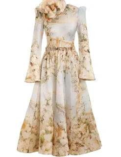 Discount ZIMMERMANN Lyrical Ruched Midi Dress