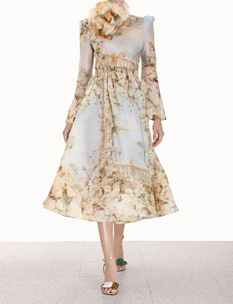 Discount ZIMMERMANN Lyrical Ruched Midi Dress