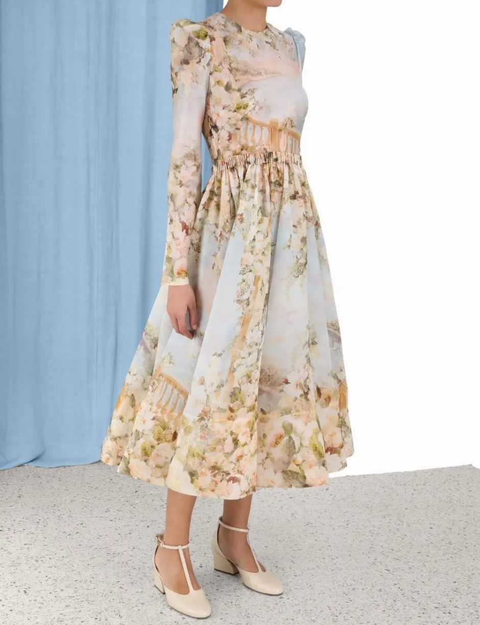 Discount ZIMMERMANN Lyrical Ruched Midi Dress