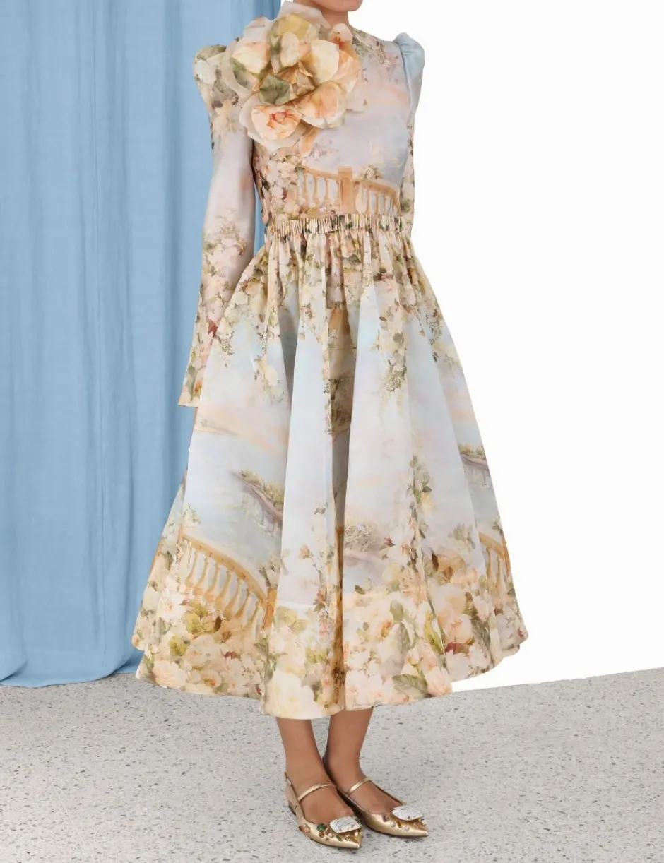 Hot ZIMMERMANN Lyrical Ruched Midi Dress
