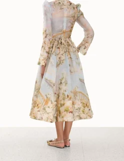 Outlet ZIMMERMANN Lyrical Ruched Midi Dress