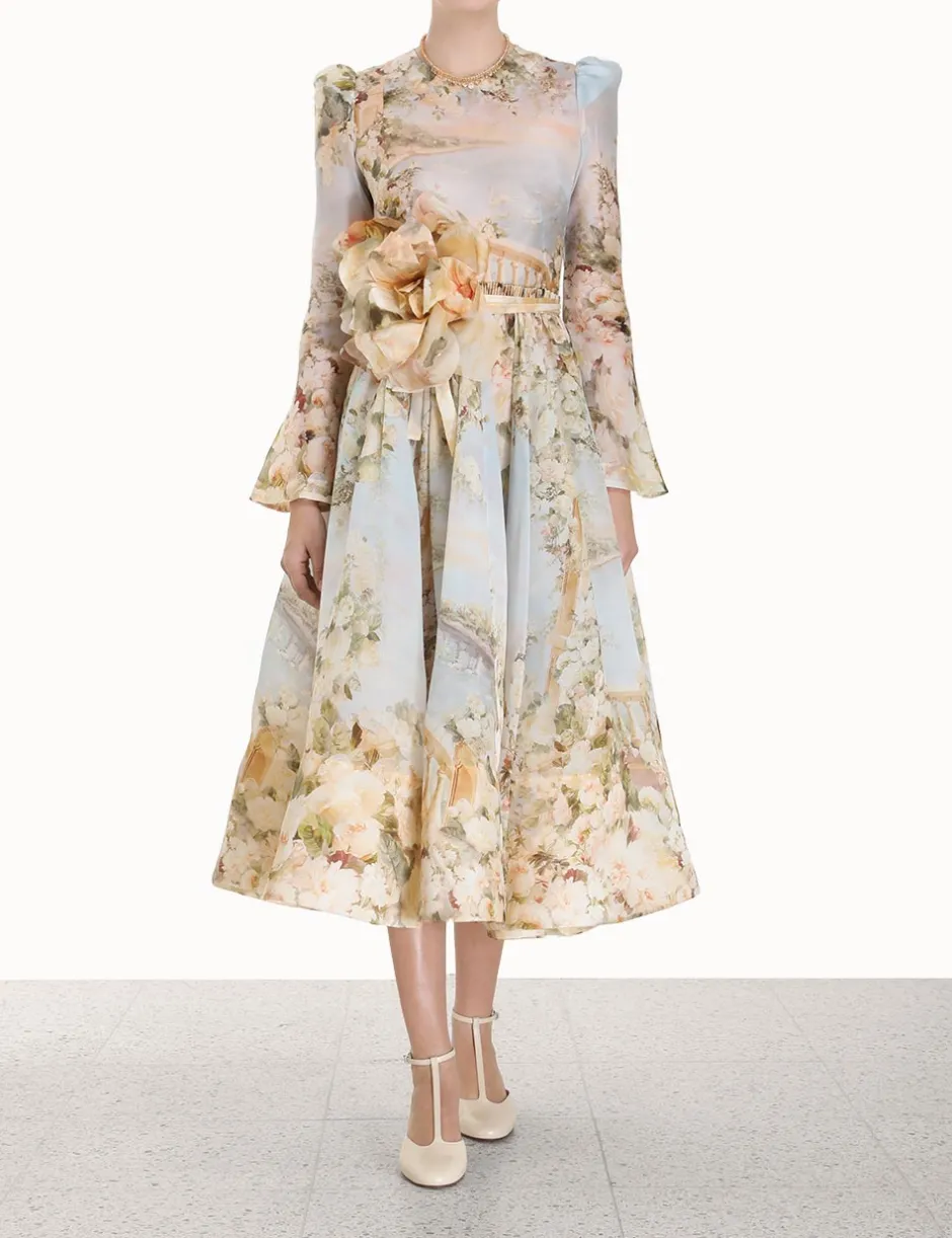 Outlet ZIMMERMANN Lyrical Ruched Midi Dress