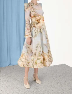 Outlet ZIMMERMANN Lyrical Ruched Midi Dress