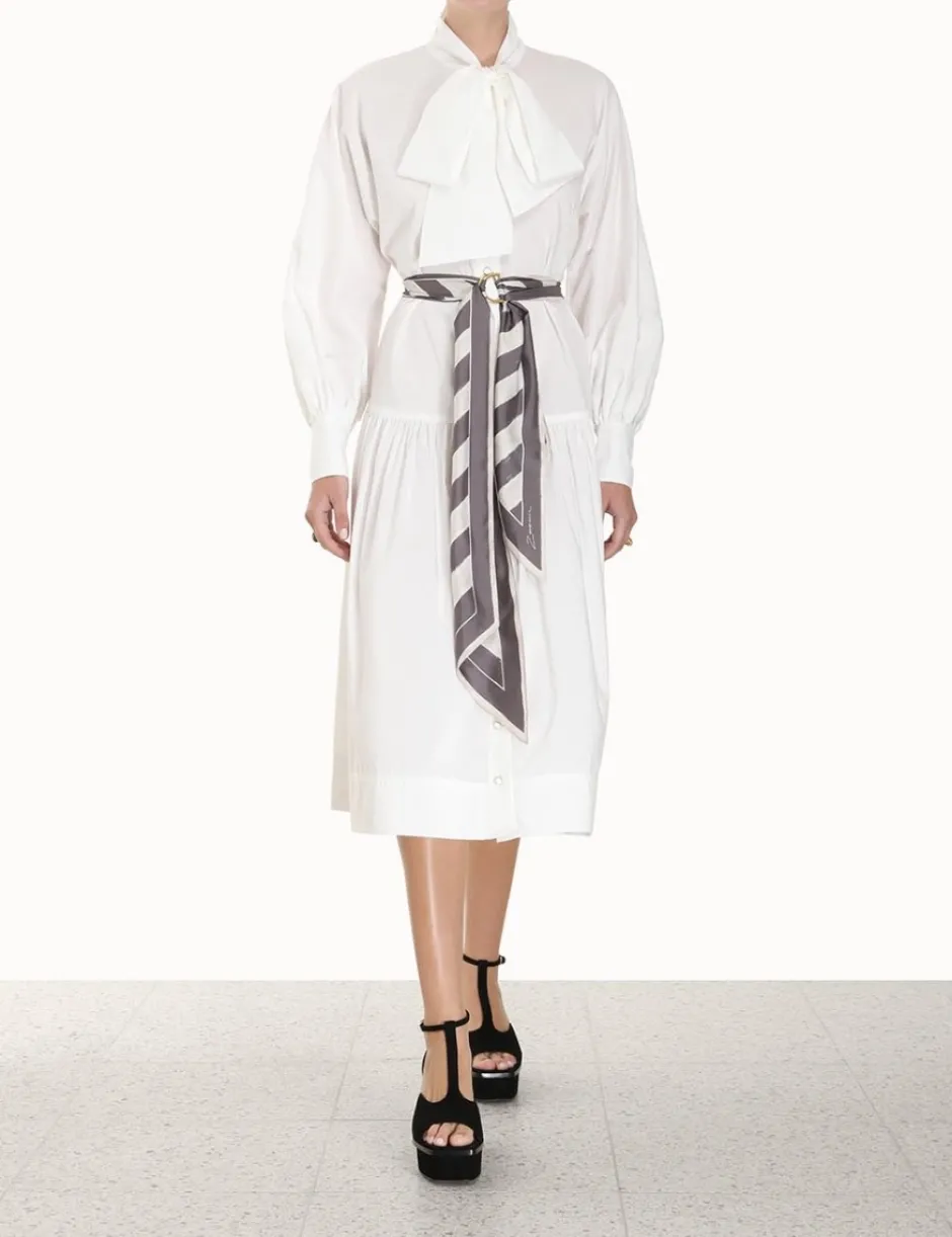 Sale ZIMMERMANN Lyrical Scarf Tie Shirt Dress