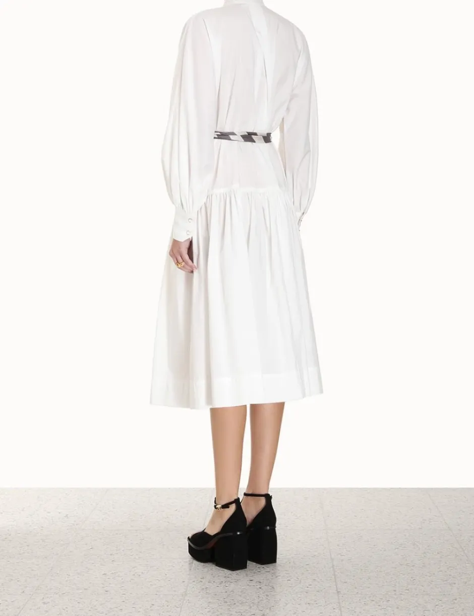 Discount ZIMMERMANN Lyrical Scarf Tie Shirt Dress