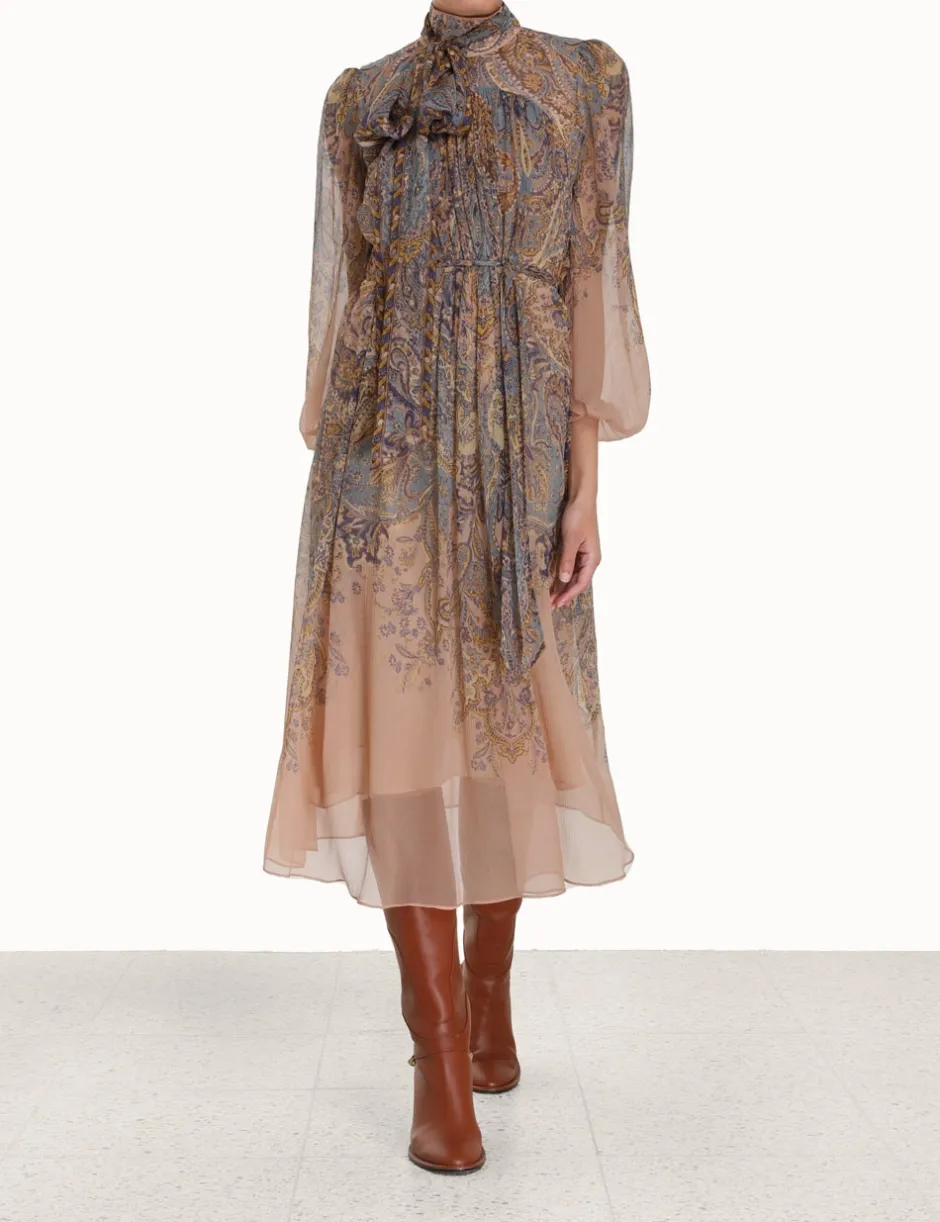 Best ZIMMERMANN Lyrical Tie Neck Billow Dress