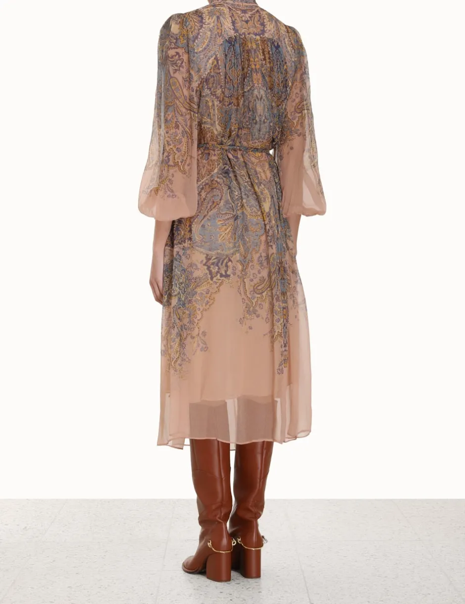 Best ZIMMERMANN Lyrical Tie Neck Billow Dress