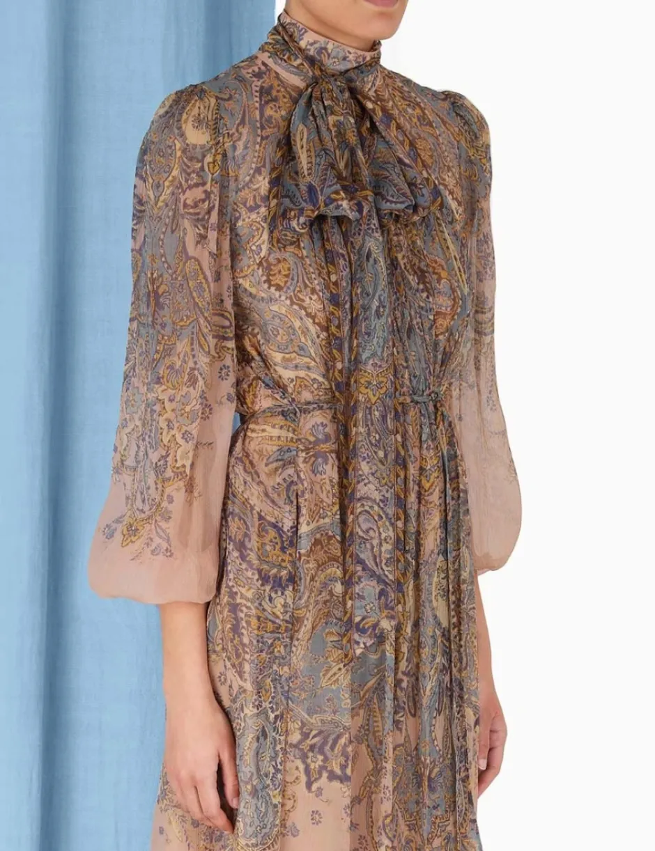 Best ZIMMERMANN Lyrical Tie Neck Billow Dress