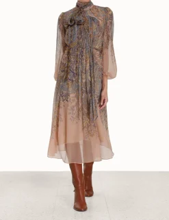 Online ZIMMERMANN Lyrical Tie Neck Billow Dress