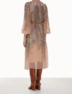 Online ZIMMERMANN Lyrical Tie Neck Billow Dress