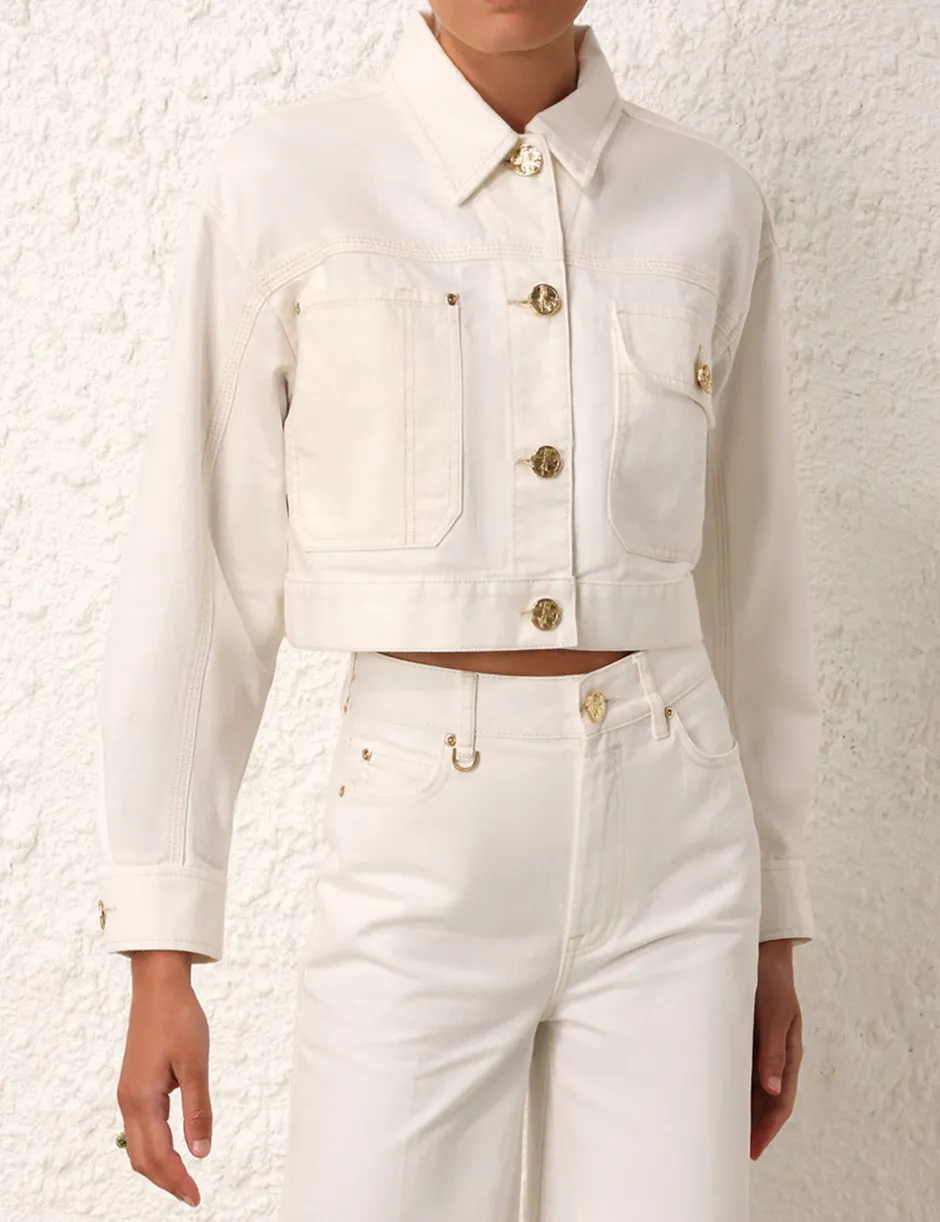 Online ZIMMERMANN Matchmaker Boxy Denim Jacket