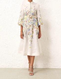 Hot ZIMMERMANN Matchmaker Buttoned Midi Dress