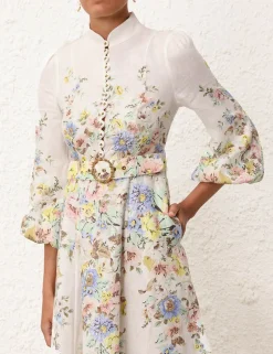 Hot ZIMMERMANN Matchmaker Buttoned Midi Dress