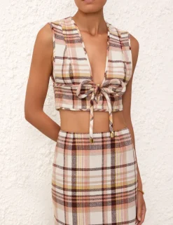 Hot ZIMMERMANN Matchmaker Check Bow Bodice