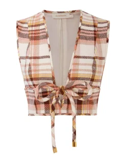 Discount ZIMMERMANN Matchmaker Check Bow Bodice