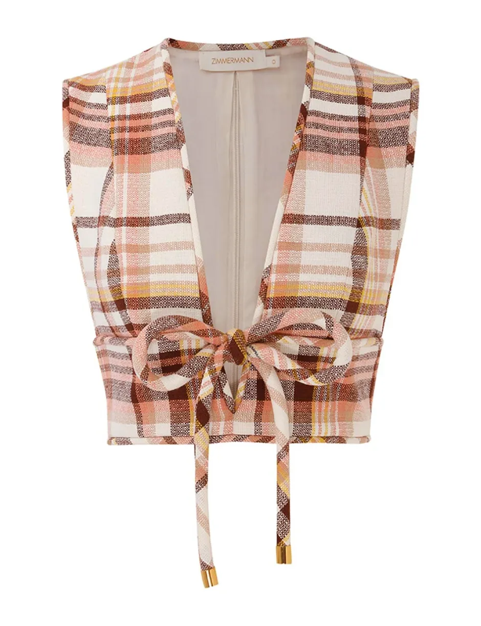 Discount ZIMMERMANN Matchmaker Check Bow Bodice