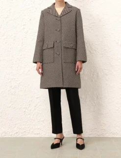 Sale ZIMMERMANN Matchmaker Check Mod Coat