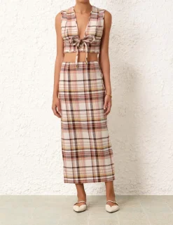 Online ZIMMERMANN Matchmaker Check Pencil Skirt