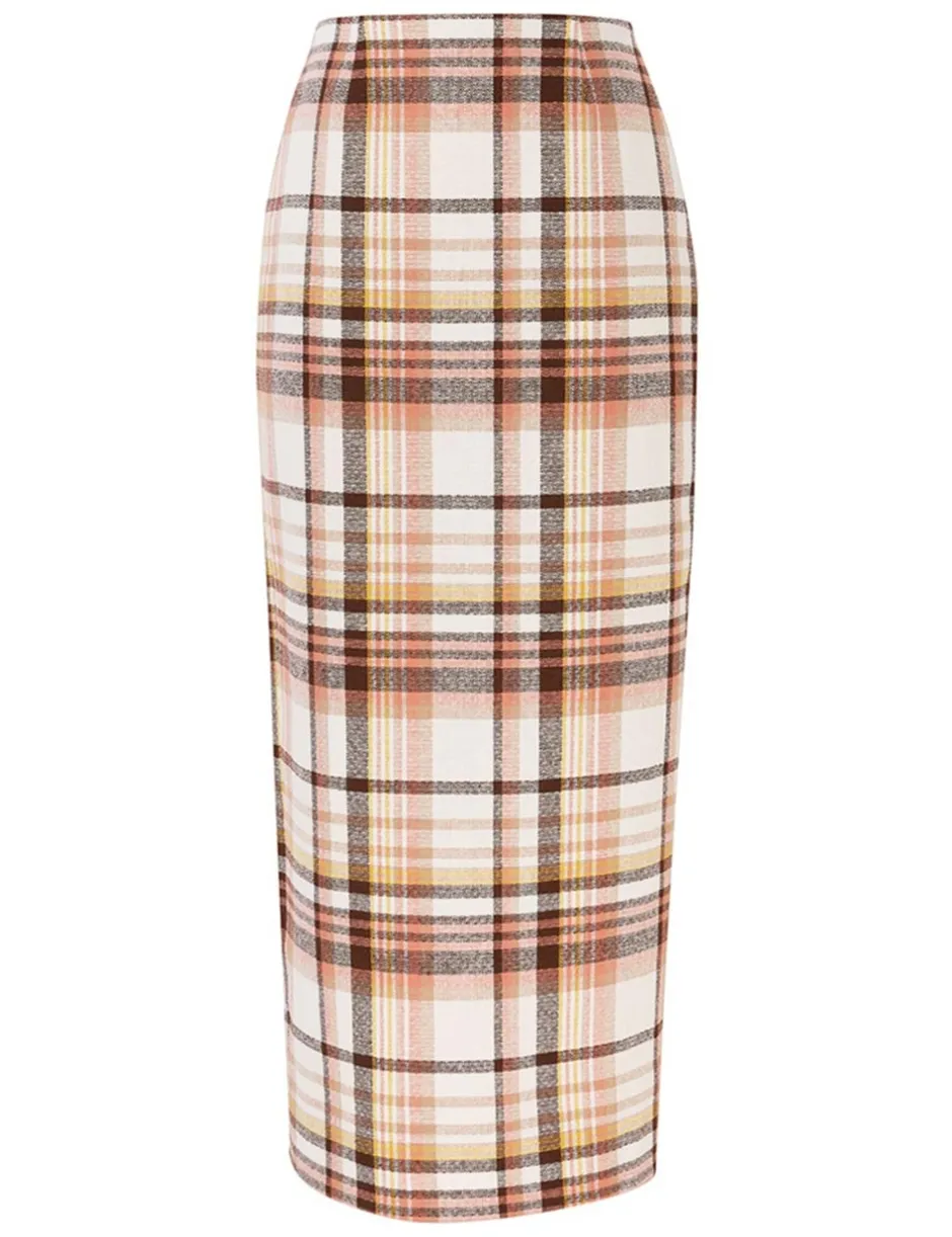 ZIMMERMANN Matchmaker Check Pencil Skirt