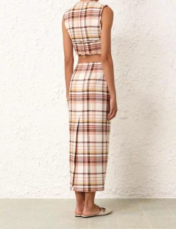 ZIMMERMANN Matchmaker Check Pencil Skirt