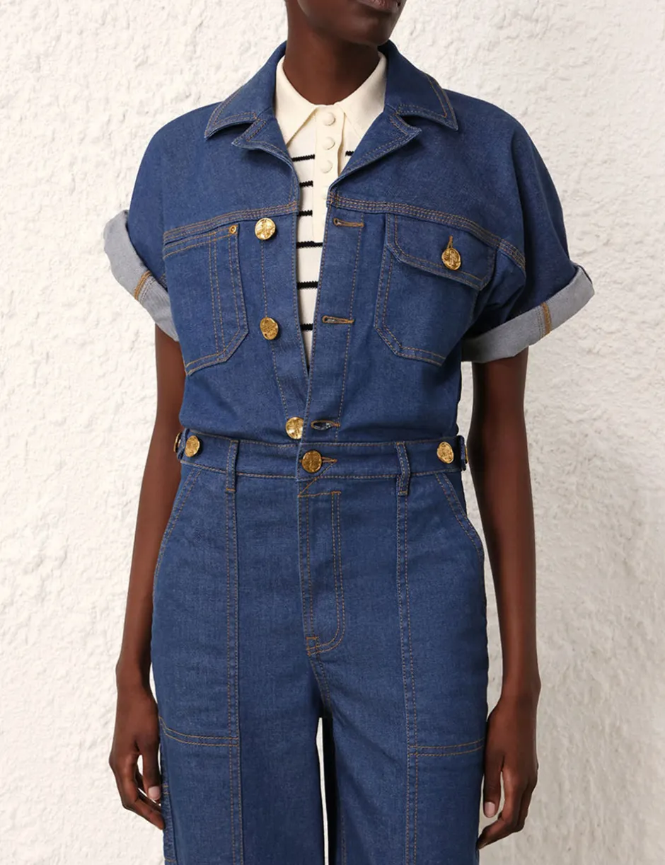 ZIMMERMANN Matchmaker Denim Boiler Suit