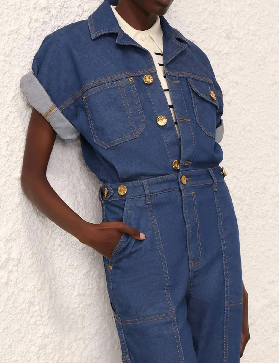 ZIMMERMANN Matchmaker Denim Boiler Suit