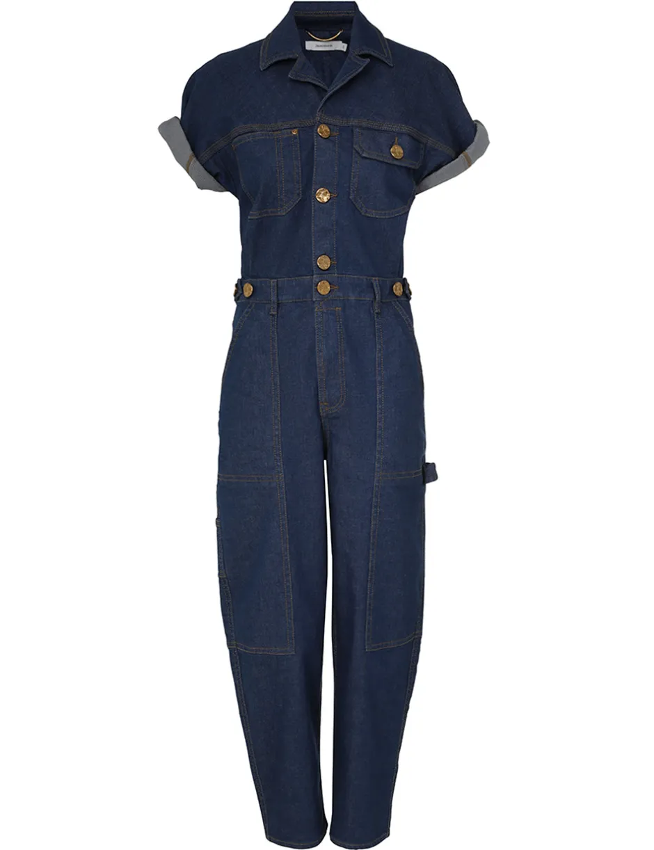 Outlet ZIMMERMANN Matchmaker Denim Boiler Suit