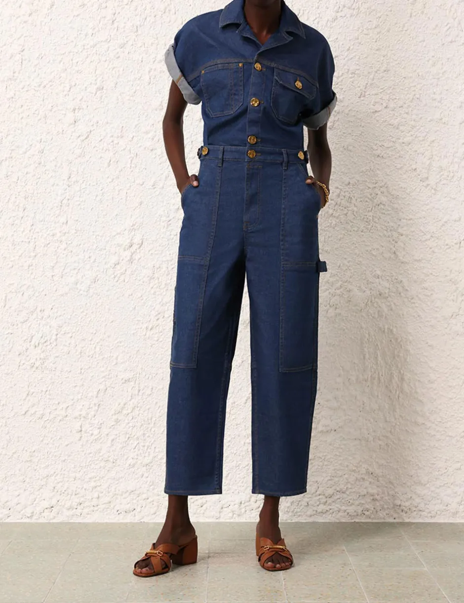 Outlet ZIMMERMANN Matchmaker Denim Boiler Suit
